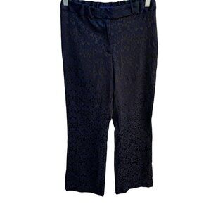 Hillard & Hanson Womens Stretch Straight Leg Elastic Waist Jacquard Dress Pants